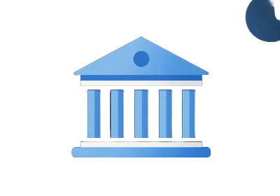Bank&uuml;berweisungs-Icon mit blauem Banking-Design bei Casea Casino