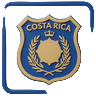 Costa Rica Lizenz-Badge mit blauem Rand